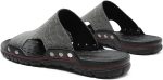 Men's Slide Sandals Mens Leather Sandals Summer Casual Water Shoes Walking Outdoor Beach Travel Slippers - Image 2