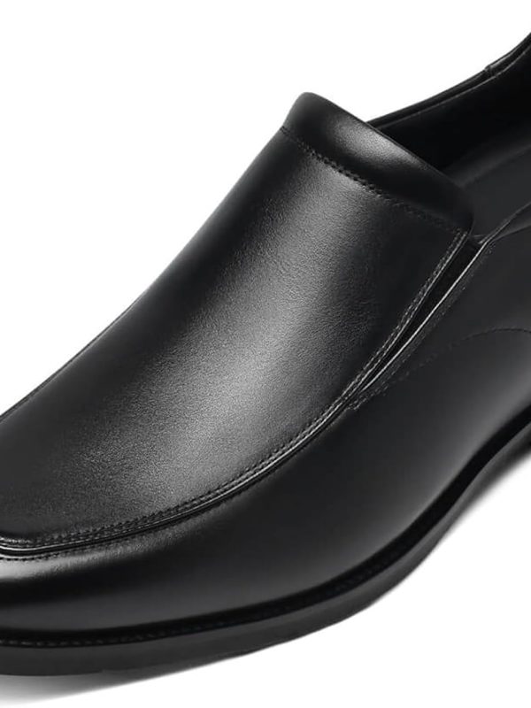 Men's Invisible Height Increasing Loafers | 2.76 Inch Elevator Shoes | Genuine Leather Lining | Slip-On for Business Casual & Formal Wear