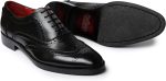 Wingtip Brogue Oxford Handcrafted Men's Genuine Leather Lace up Dress Shoes - Image 2
