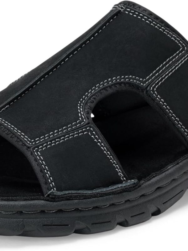 Sandals for Men Leather Slip on Mens Sandals Outdoor Men's Beach Slide Slippers