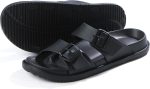 Men's Adjustable Double Buckle Slides - Lightweight Flat Sandals, Quick-Dry Open Toe Summer Shoes for Indoor & Outdoor - Image 2