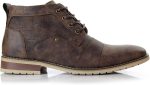 Men's Ankle Boots | Lace-Up Cap Toe Style Dress Boot | Casual Fashion for Work - Image 2