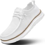 Mens Boat Loafers Slip-on Casual Mesh Walking Shoes Business Oxfords Sneakers Work Lightweight Comfortable Soft Sole