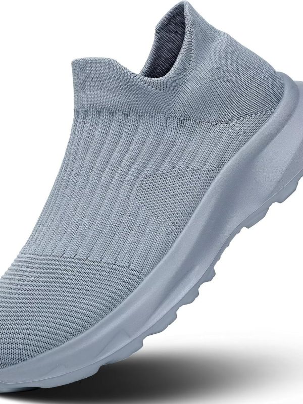 Mens Walking Shoes Running Athletic Sports Sneakers Slip on Mesh Lightweight Breathable Tennis Gym Soft Sole