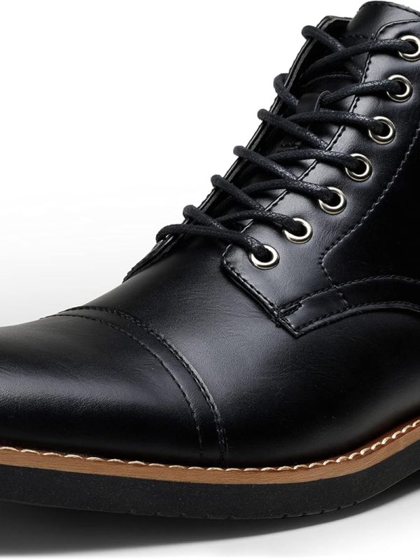 Mens Boots Casual Boots for Men Motorcycle Boot Dress Cap Toe Ankle Vintage Distressed Lace-up